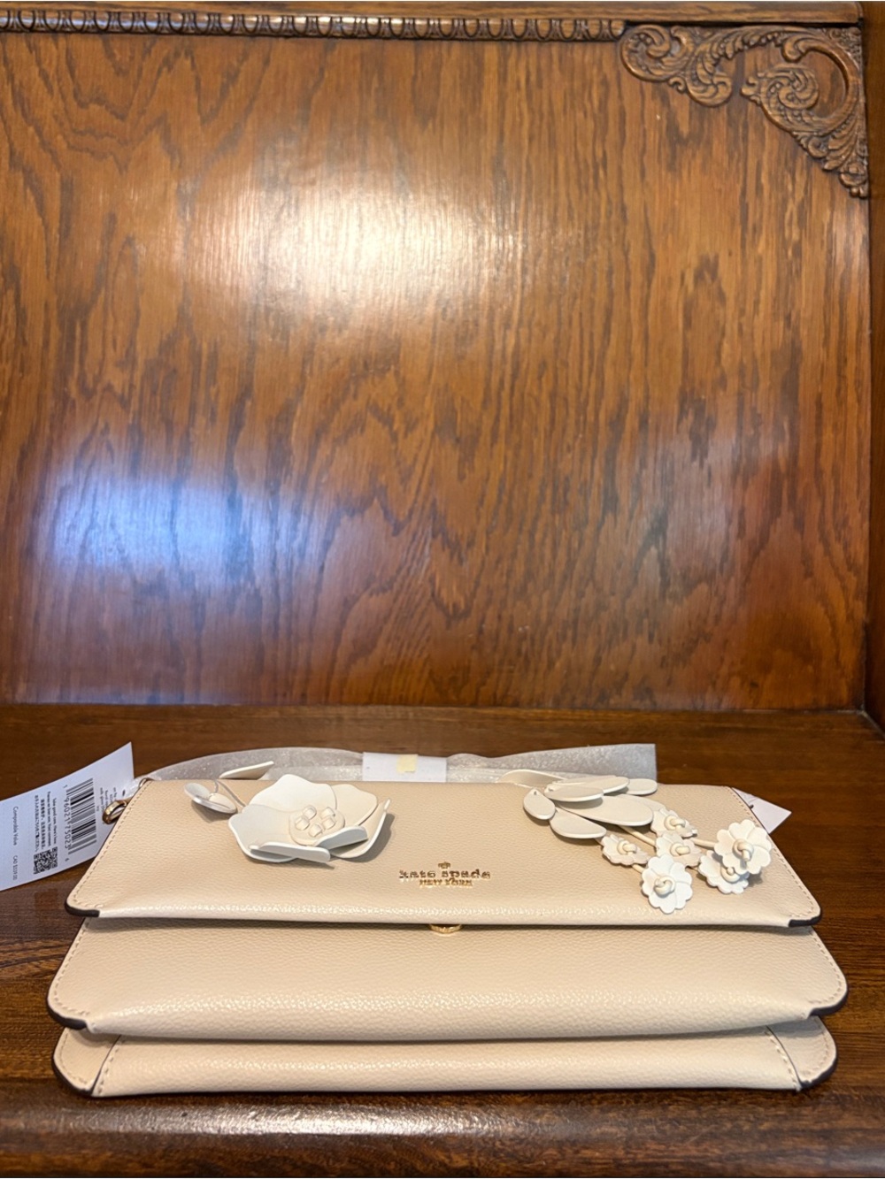 NWT-Kate Spade-SET-Ivy Floral Crossbody & Keyring Card Holder-Milk Glass-$558 - Picture 5 of 15